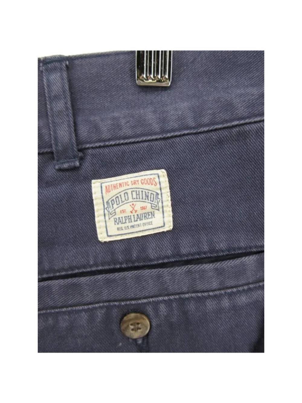 VINTAGE Polo Ralph Lauren Pants 40X34 Navy Cargo Relaxed Chino Utility
